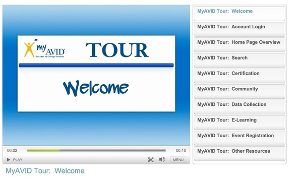 MyAVID Tour Screenshot